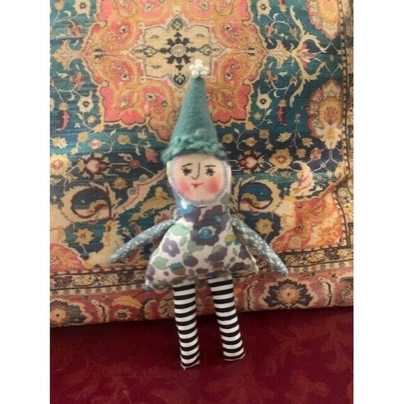 Little Handmade Springtime Witch Doll - Picture 3 of 4